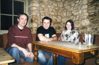 Colm, Dara and Shelagh at KES in Oxford.